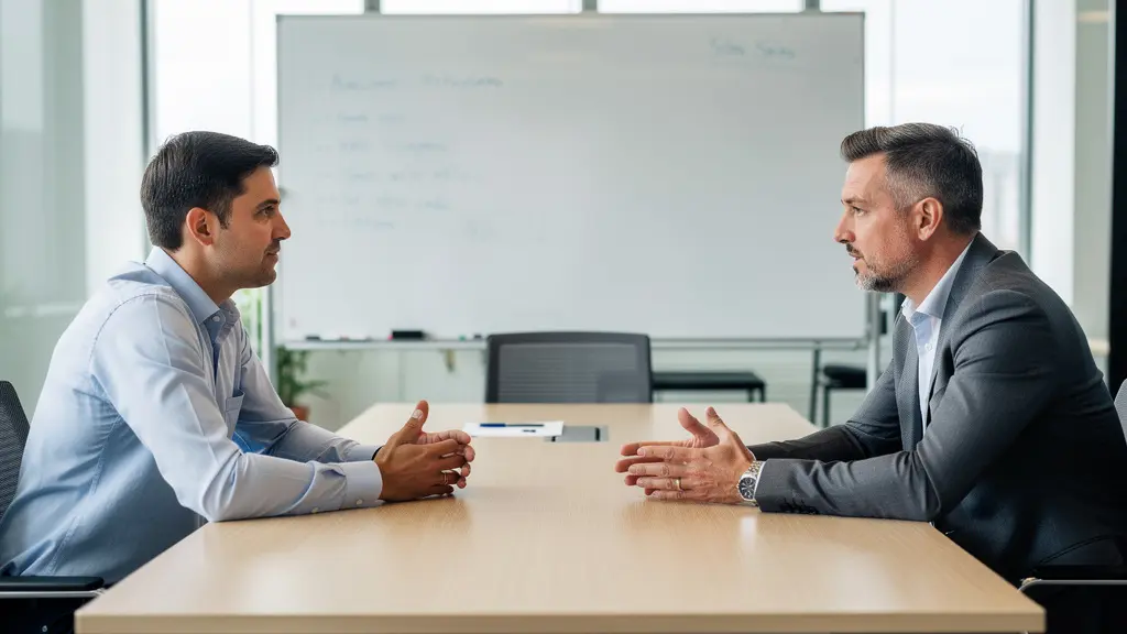 Cross-functional meeting between RevOps and Sales leadership discussing implementation