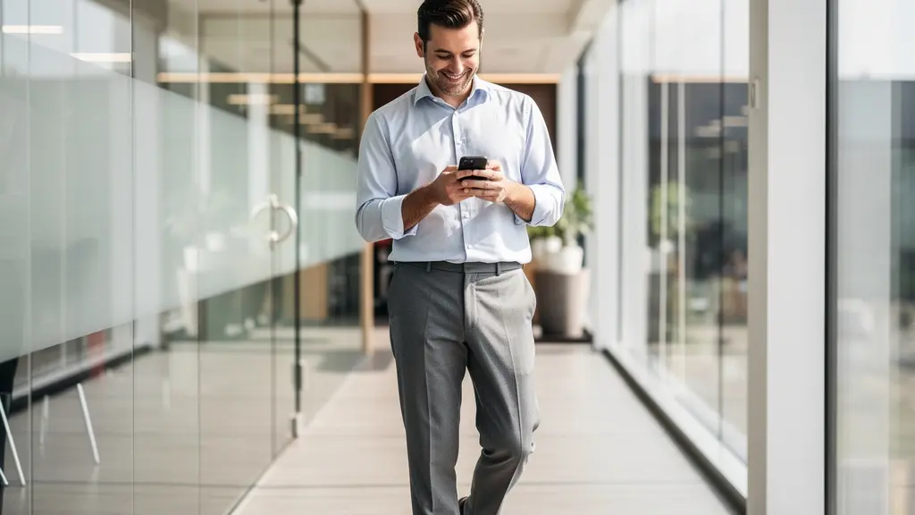 Sales professional checking commission earnings dashboard on mobile device